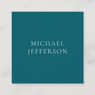 Chic Plain Dark Teal Colour Personalised Custom Enclosure Card