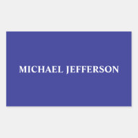 Chic Plain Deep Blue Personalised Custom Name