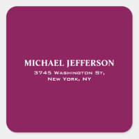 Chic Plain Wine Colour Personalised Custom