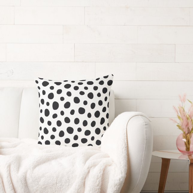 Chic Playful Energy Dalmatian Spot Pattern Cushion (Couch)