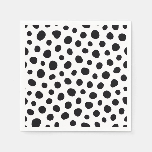 Chic Playful Energy Dalmatian Spot Pattern Napkin (Front)
