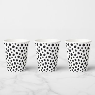 Chic Playful Energy Dalmatian Spot Pattern Paper Cups