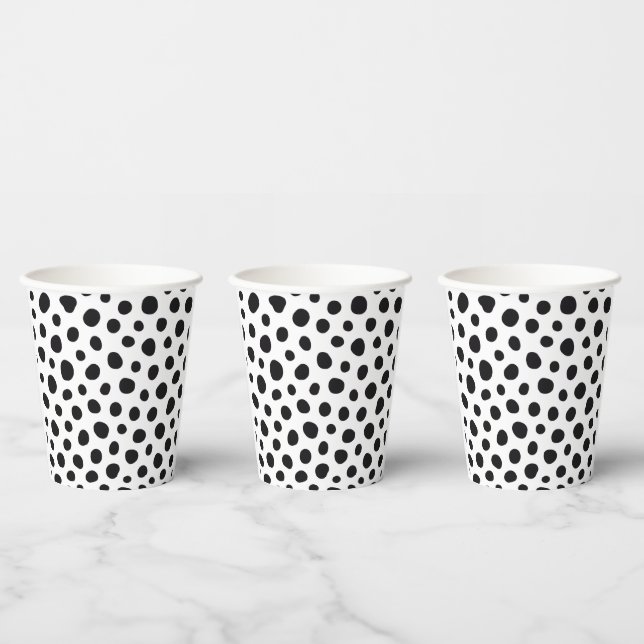 Chic Playful Energy Dalmatian Spot Pattern Paper Cups (Multi)