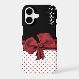 Chic Polka Dots and Bow iPhone X Case