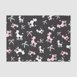 Chic Poodles Pink and Black Tissue Paper