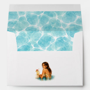 Chic Pool Party Bachelorette Envelope