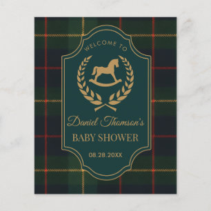 Chic Preppy Teddy Bear Baby Shower Flyer