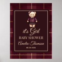 Chic Preppy Teddy Bear Baby Shower