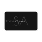 Chic Professional Black and White Monogrammed