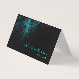 Chic professional black artistic business card