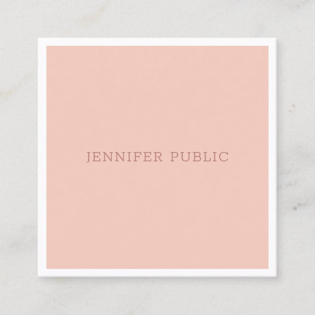 Chic Professional Elegant Modern Simple Template Square Business Card (Front)