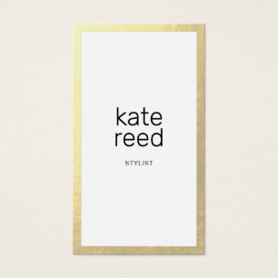 Chic Professional Minimalist Gold Border