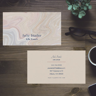 Chic Professional Modern Minimal Terracotta Marble Business Card