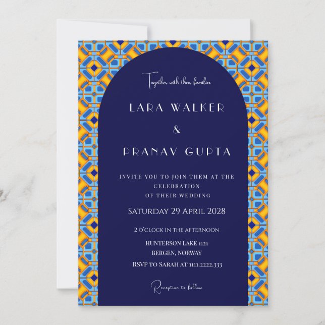 Chic Psychedelic Summer Love  Invitation (Front)