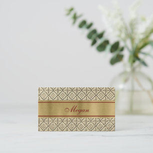 Chic Punched Tin Business Card