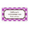 Chic purple and white gingham canning jar labels