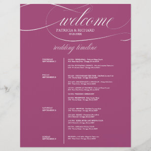 Chic Purple Cassis 4 Days Wedding Itinerary