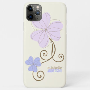 Chic Purple Florals iPhone 11 Pro Max Case