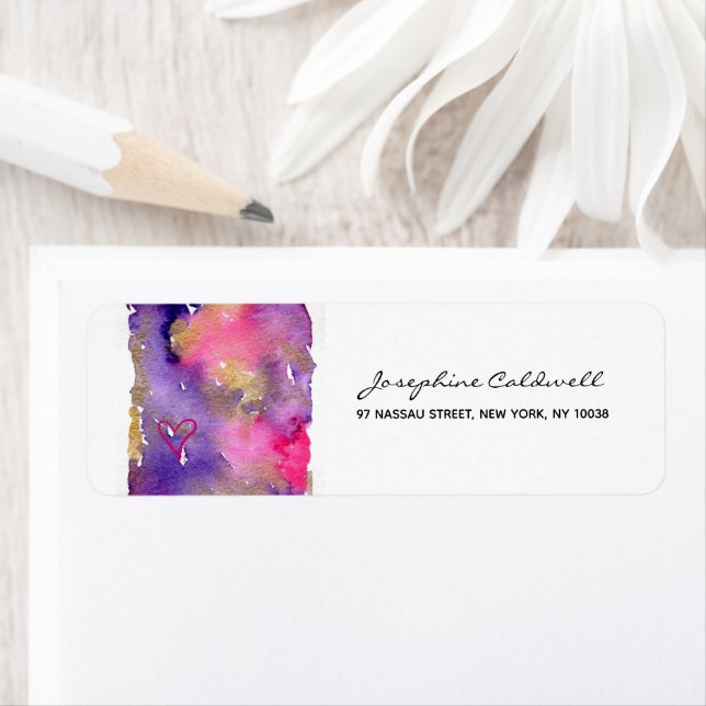 Chic Purple & Gold Watercolor (Insitu)