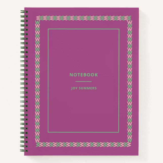 Chic Purple Lavender Notebook Customise (Front)