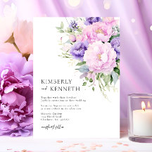 Chic Purple Lavender Pink Violet Floral Wedding