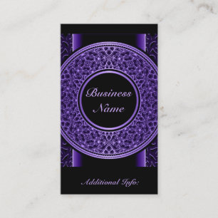 Chic Purple Medallion Business Card 2