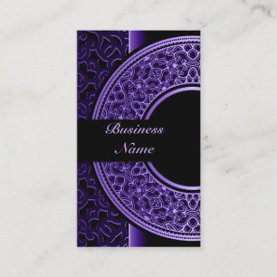 Chic Purple Medallion Business Card 4