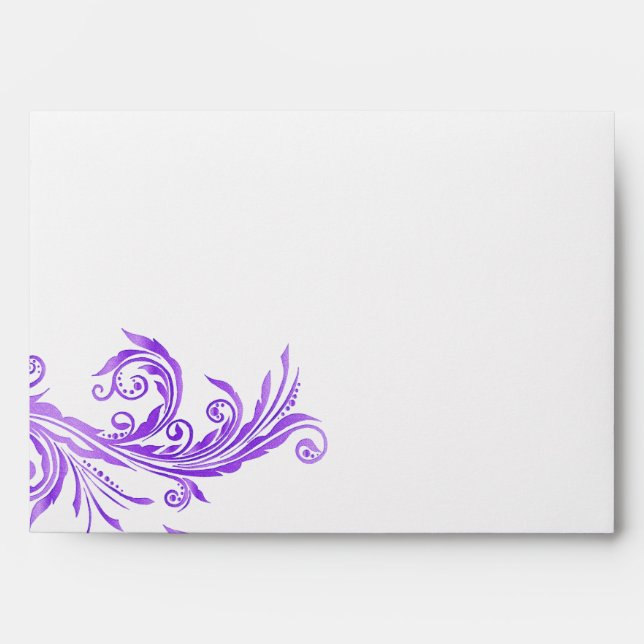 Chic Purple & White Special Occasion Envelope (Front)