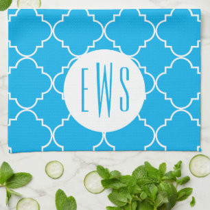Chic Quatrefoil Monogram Kitchen Towel