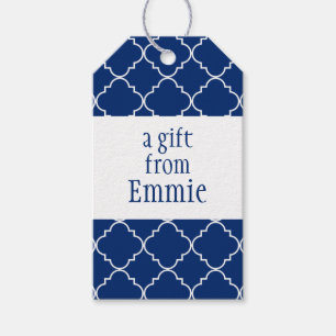 Chic Quatrefoil Personalised Gift Tags