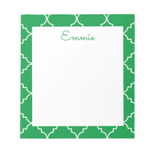Chic Quatrefoil Personalised Notepad