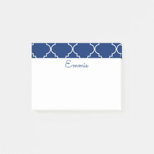 Chic Quatrefoil Personalised Post-It Notepad