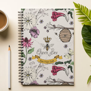 Chic Queen Bee Ivory Best Mum Ever Notebook
