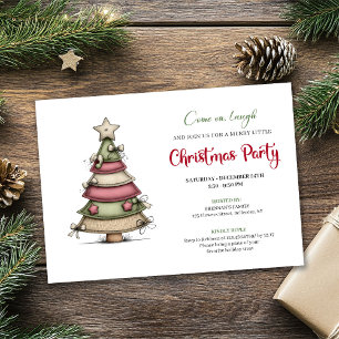 Chic Quirky Christmas Tree Holiday Party Invite