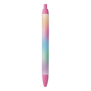 Chic Rainbow Colors Colorful Trendy Template Blue Ink Pen