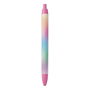 Chic Rainbow Colours Colourful Trendy Template Blue Ink Pen