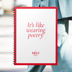 Chic Red Fashion Stylist Influencer Brand Notebook