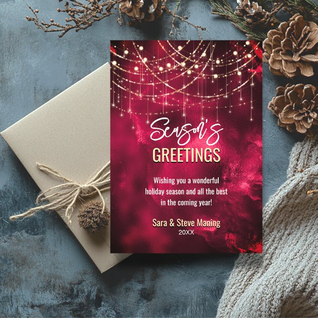 Chic red glitter glitter lights Christmas new year (Creator Uploaded)