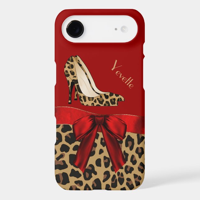 Chic Red & Jaguar Print Samsung Galaxy S5 Case (Back)
