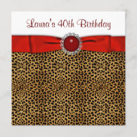 Chic Red Leopard Birthday Party