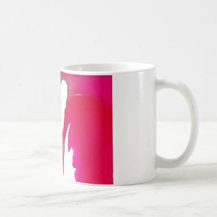 Chic Red Magenta Abstract Rose Dripping Paint Art Coffee Mug