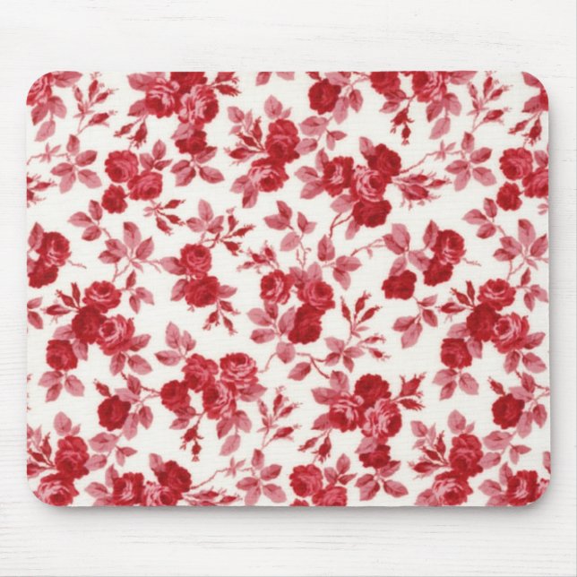   Chic Red Roses Mouse Pad (Front)