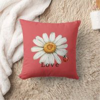 Chic Red White Daisy Flowers