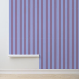 Chic Regular Stripes in Soft Blue & Violet Wallpaper