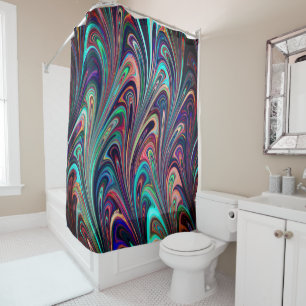 chic retro art pretty shower curtain