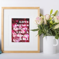 Chic Retro Bold Disco Ball Pink Wall Art