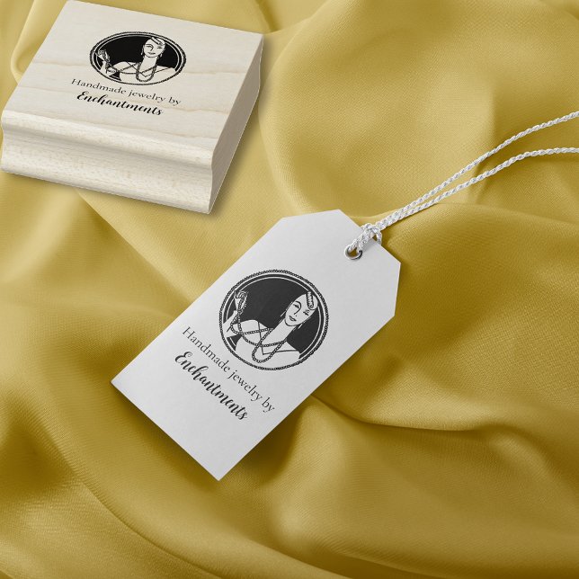 Chic Retro Charms Handcrafted Jewellery Delights Rubber Stamp (Creator Uploaded)