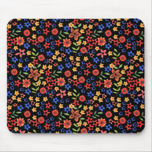Chic Retro Floral Print Custom Mousepad