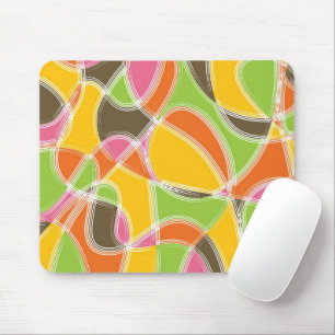 Chic Retro Mod Art Colourful Summer Fashion Patter Mouse Pad