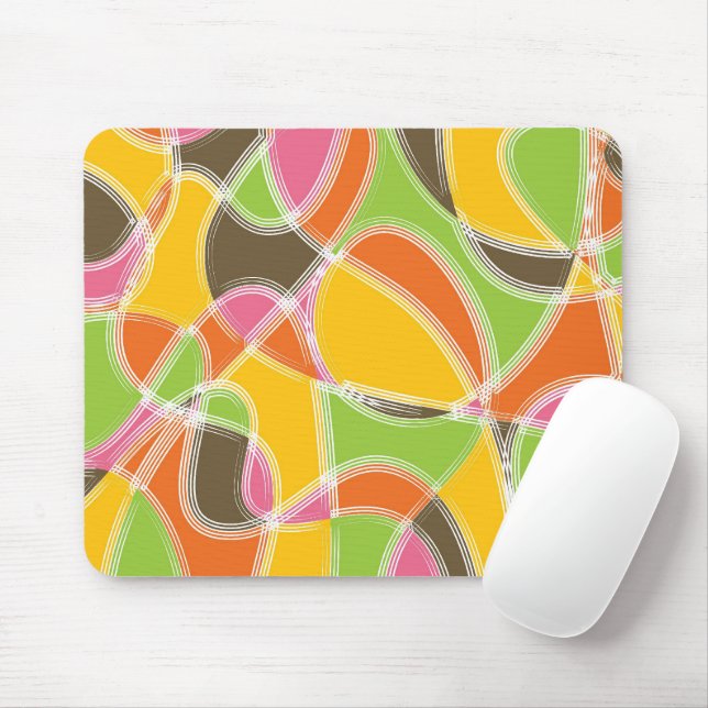 Chic Retro Mod Art Colourful Summer Pattern Mouse Pad (With Mouse)